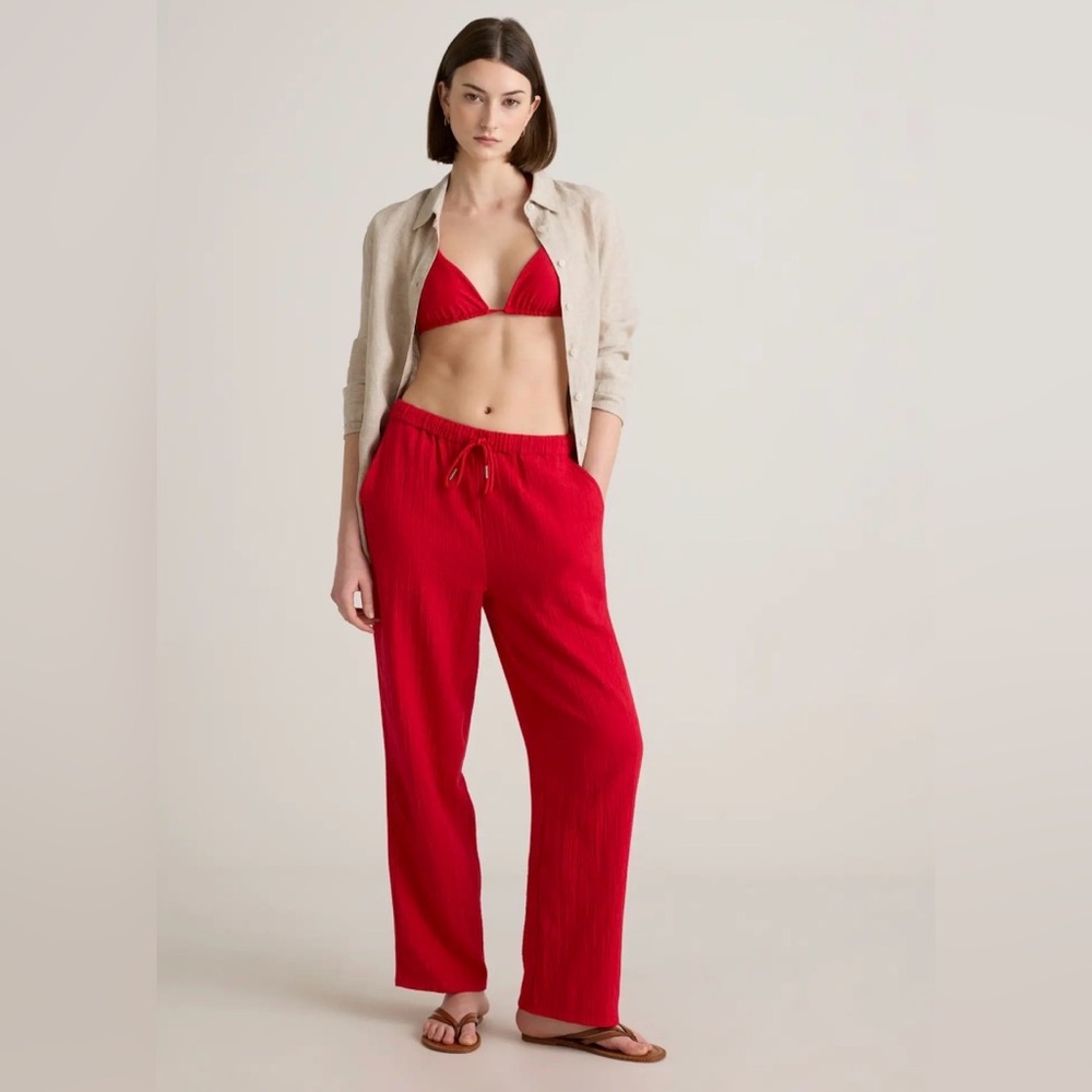 Quince 100% Organic Cotton Gauze straight Leg Pants